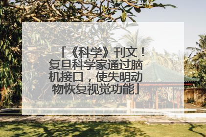 《科学》刊文！复旦科学家通过脑机接口，使失明动物恢复视觉功能