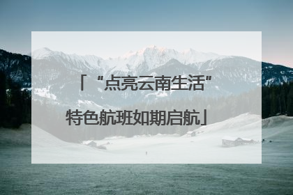 “点亮云南生活”特色航班如期启航