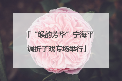 “缑韵芳华”宁海平调折子戏专场举行
