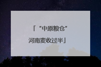 “中原粮仓”河南麦收过半