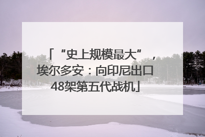 “史上规模最大”，埃尔多安：向印尼出口48架第五代战机