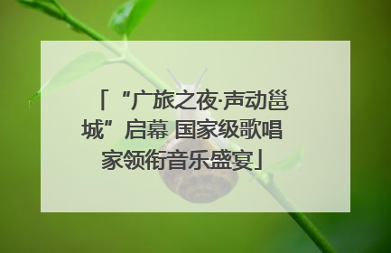 “广旅之夜·声动邕城”启幕 国家级歌唱家领衔音乐盛宴