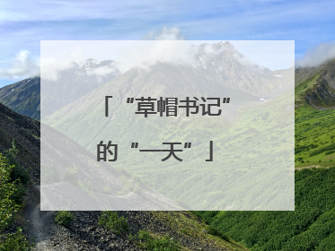 “草帽书记”的“一天”