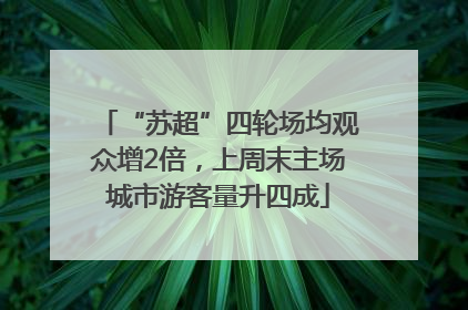 “苏超”四轮场均观众增2倍，上周末主场城市游客量升四成