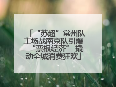 “苏超”常州队主场战南京队引爆“票根经济” 撬动全城消费狂欢