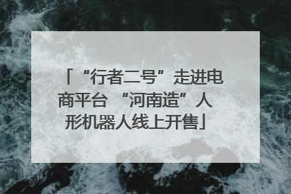 “行者二号”走进电商平台 “河南造”人形机器人线上开售