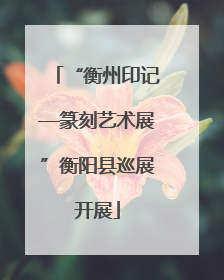 “衡州印记—篆刻艺术展”衡阳县巡展开展