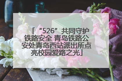 “526”共同守护铁路安全 青岛铁路公安处青岛西站派出所点亮校园爱路之光