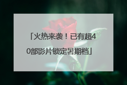 火热来袭！已有超40部影片锁定暑期档