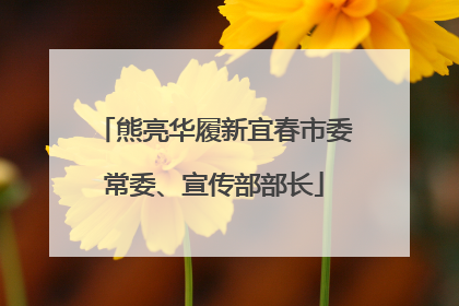 熊亮华履新宜春市委常委、宣传部部长