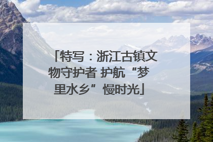 特写：浙江古镇文物守护者 护航“梦里水乡”慢时光