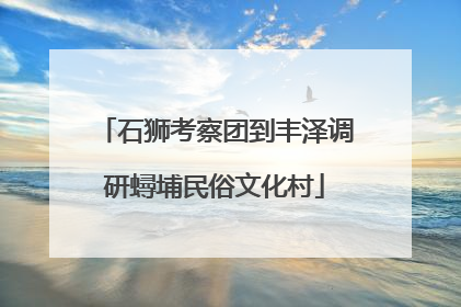 石狮考察团到丰泽调研蟳埔民俗文化村