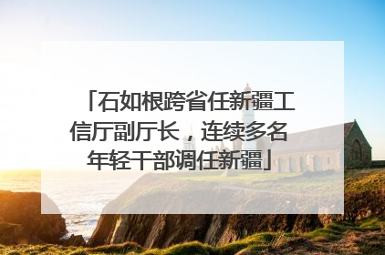 石如根跨省任新疆工信厅副厅长，连续多名年轻干部调任新疆