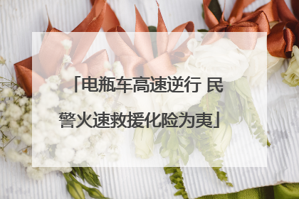 电瓶车高速逆行 民警火速救援化险为夷