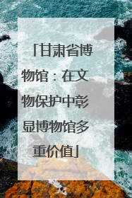 甘肃省博物馆：在文物保护中彰显博物馆多重价值