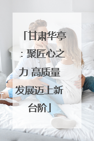 甘肃华亭：聚匠心之力 高质量发展迈上新台阶