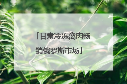 甘肃冷冻禽肉畅销俄罗斯市场