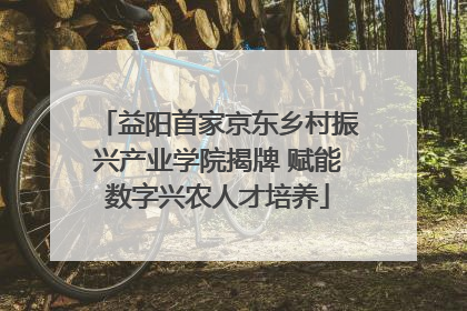 益阳首家京东乡村振兴产业学院揭牌 赋能数字兴农人才培养