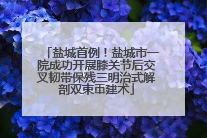 盐城首例！盐城市一院成功开展膝关节后交叉韧带保残三明治式解剖双束重建术
