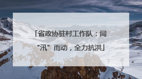 省政协驻村工作队：闻“汛”而动，全力抗洪