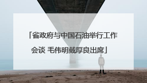 省政府与中国石油举行工作会谈 毛伟明戴厚良出席