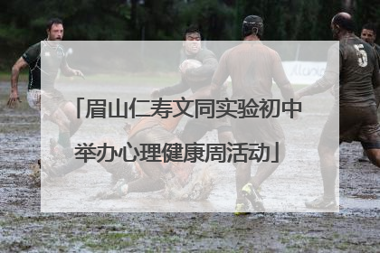 眉山仁寿文同实验初中举办心理健康周活动