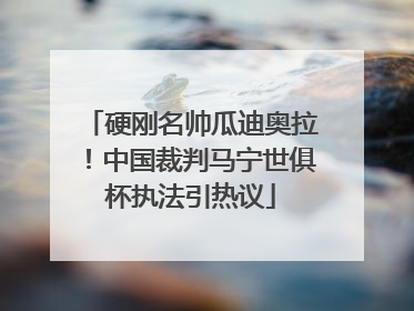 硬刚名帅瓜迪奥拉！中国裁判马宁世俱杯执法引热议