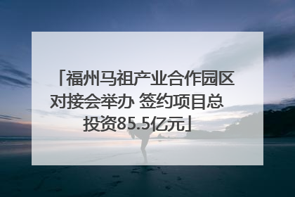 福州马祖产业合作园区对接会举办 签约项目总投资85.5亿元