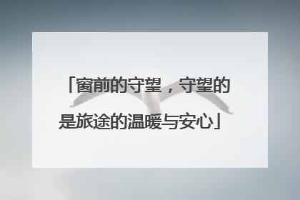 窗前的守望，守望的是旅途的温暖与安心