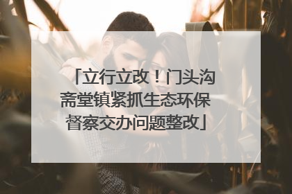 立行立改！门头沟斋堂镇紧抓生态环保督察交办问题整改