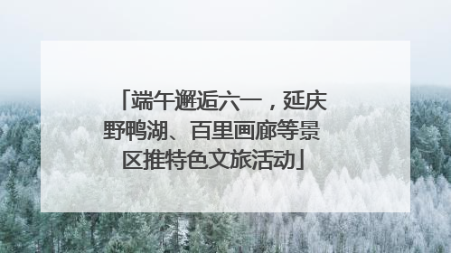 端午邂逅六一，延庆野鸭湖、百里画廊等景区推特色文旅活动