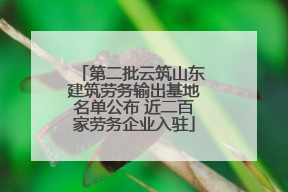 第二批云筑山东建筑劳务输出基地名单公布 近二百家劳务企业入驻