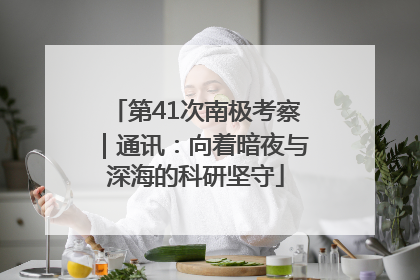 第41次南极考察｜通讯：向着暗夜与深海的科研坚守