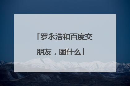 罗永浩和百度交朋友，图什么