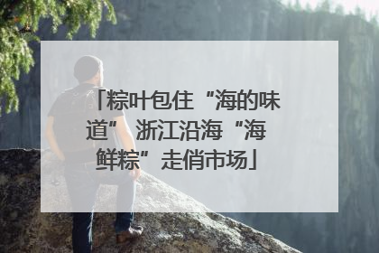 粽叶包住“海的味道” 浙江沿海“海鲜粽”走俏市场