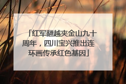 红军翻越夹金山九十周年，四川宝兴推出连环画传承红色基因