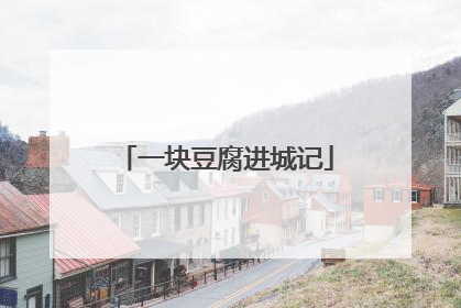 一块豆腐进城记