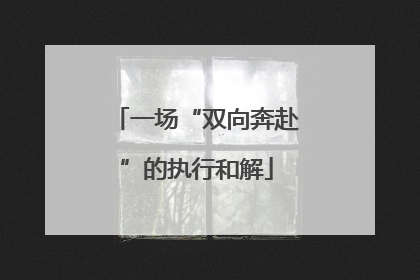 一场“双向奔赴”的执行和解
