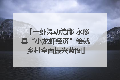 一虾舞动赣鄱 永修县“小龙虾经济”绘就乡村全面振兴蓝图