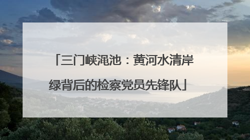 三门峡渑池：黄河水清岸绿背后的检察党员先锋队