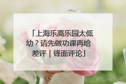 上海乐高乐园太低幼？请先做功课再给差评｜锋面评论
