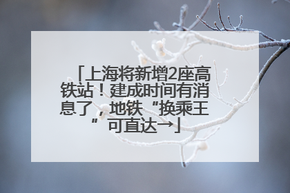 上海将新增2座高铁站！建成时间有消息了，地铁“换乘王”可直达→