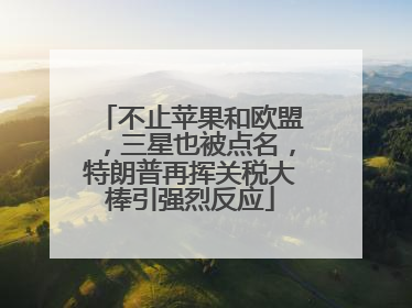 不止苹果和欧盟，三星也被点名，特朗普再挥关税大棒引强烈反应