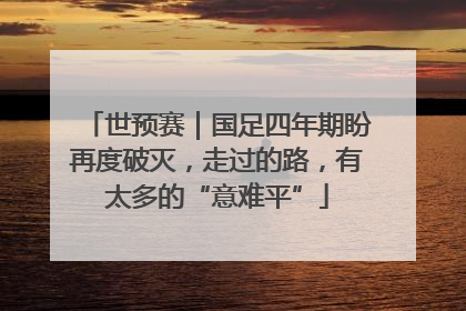 世预赛｜国足四年期盼再度破灭，走过的路，有太多的“意难平”