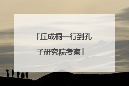 丘成桐一行到孔子研究院考察