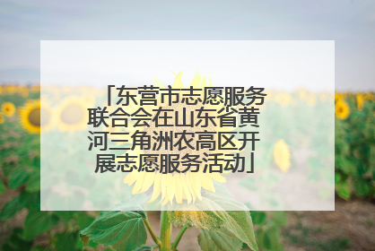东营市志愿服务联合会在山东省黄河三角洲农高区开展志愿服务活动