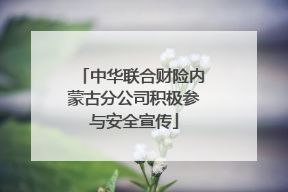 中华联合财险内蒙古分公司积极参与安全宣传