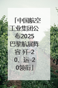 中国航空工业集团公布2025巴黎航展阵容 歼-20、运-20领衔