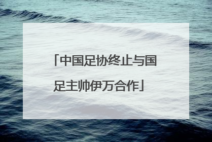 中国足协终止与国足主帅伊万合作