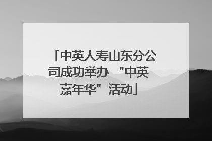 中英人寿山东分公司成功举办 “中英嘉年华”活动